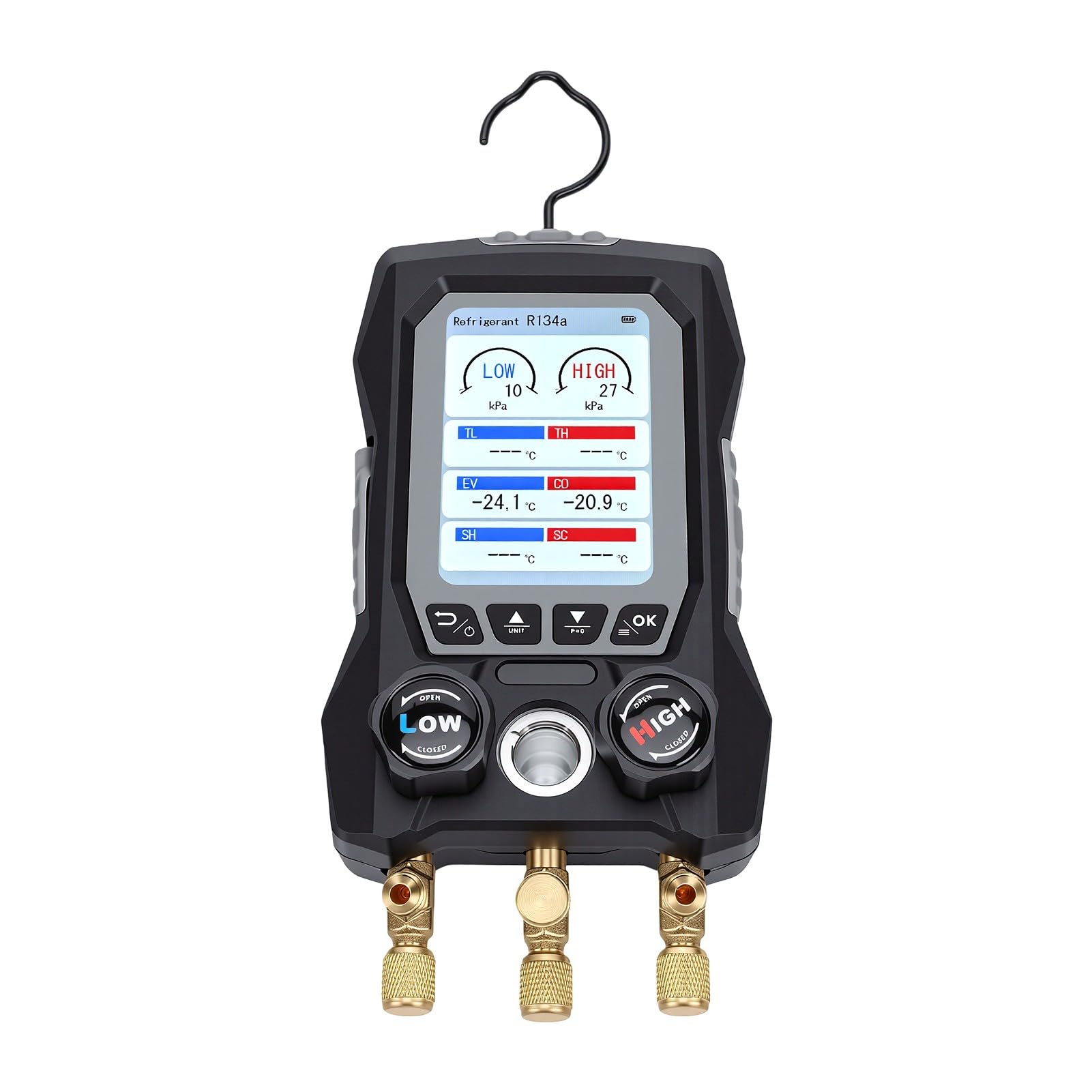 Manómetro Digital HVAC 6.4x7.6 Cm para R134A R410A R22 R32