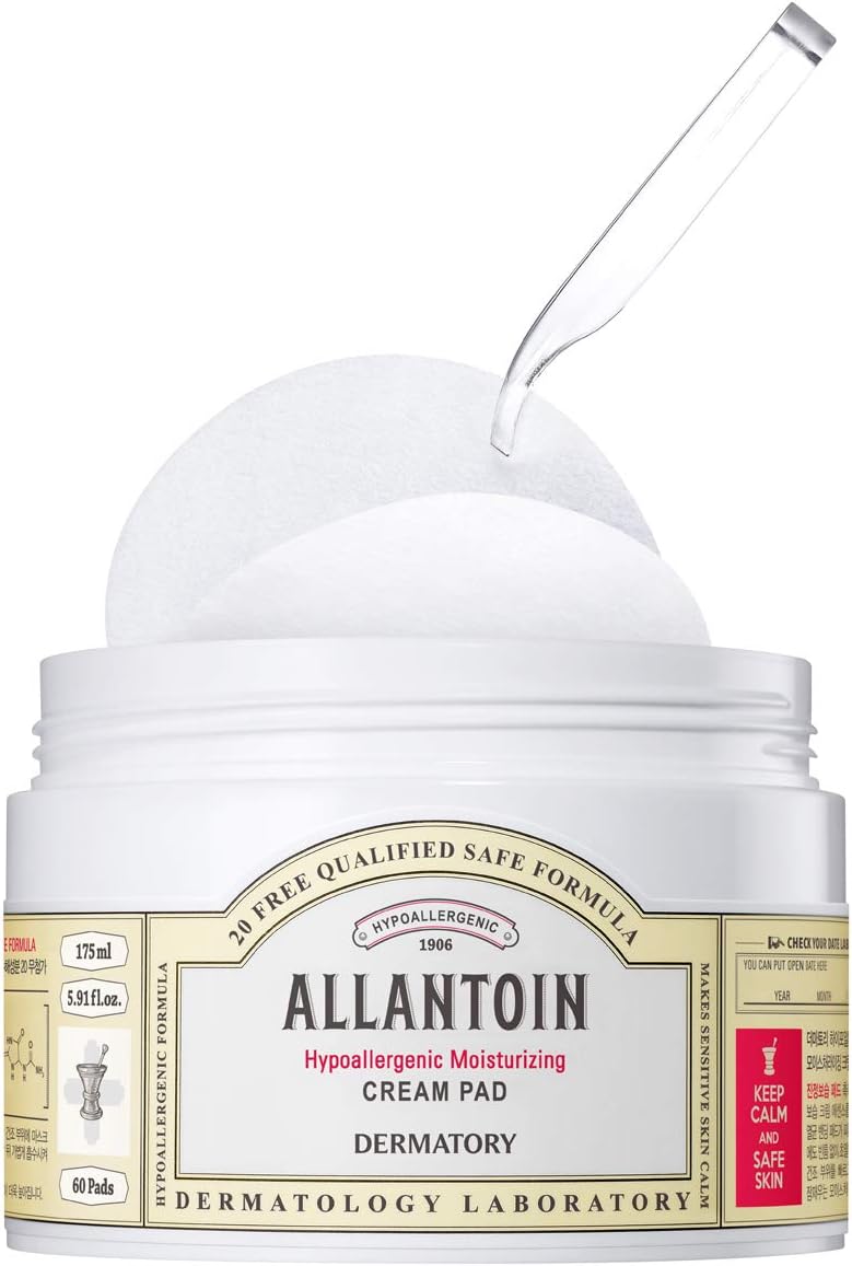 Hypoallergenic Moisturizing Cream Pad - for Fast Hydration & Soothing - 60 Sheets