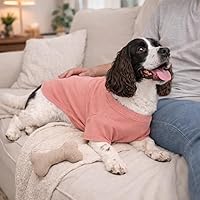 Vista 9 de Lovelonglong Ropa para mascotas, disfraces para perro, ropa de perro salchicha, camiseta en blanco para perros salchicha, Corgi 100% algodón, rosa
