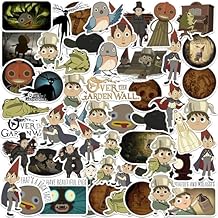 Over The Garden Wall 50ct Vinyl Large Deluxe Stickers Variety Pack Animated Series Character & Atmosphere Artwork Decals for Laptop, Water Bottle, Tablet, Indoor/Outdoor