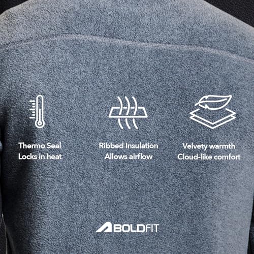 Boldfit Men's Gray Full Zipper Sweatshirt Antra Grey - Image 3