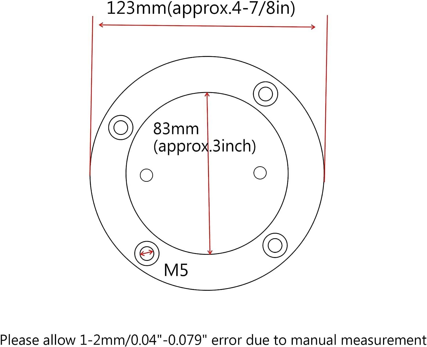 3"(78mm) /4"(102mm) Boat 316 Stainless Steel Deck Plate Waterproof/Access Cover/Deck Plate/Hatch Cover Marine Hardware Fittings with Fasterners