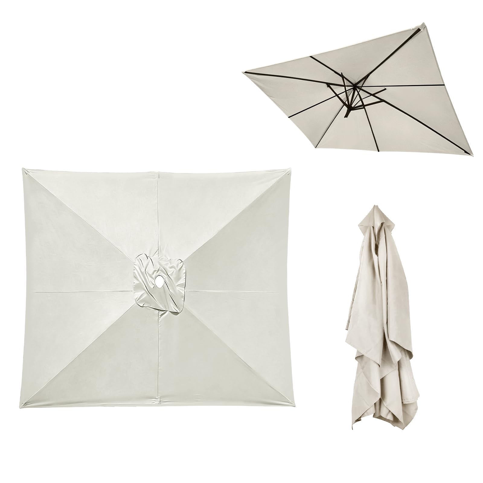 Toile de Rechange pour Parasol, Housse de rechange pour parasol pour jardin