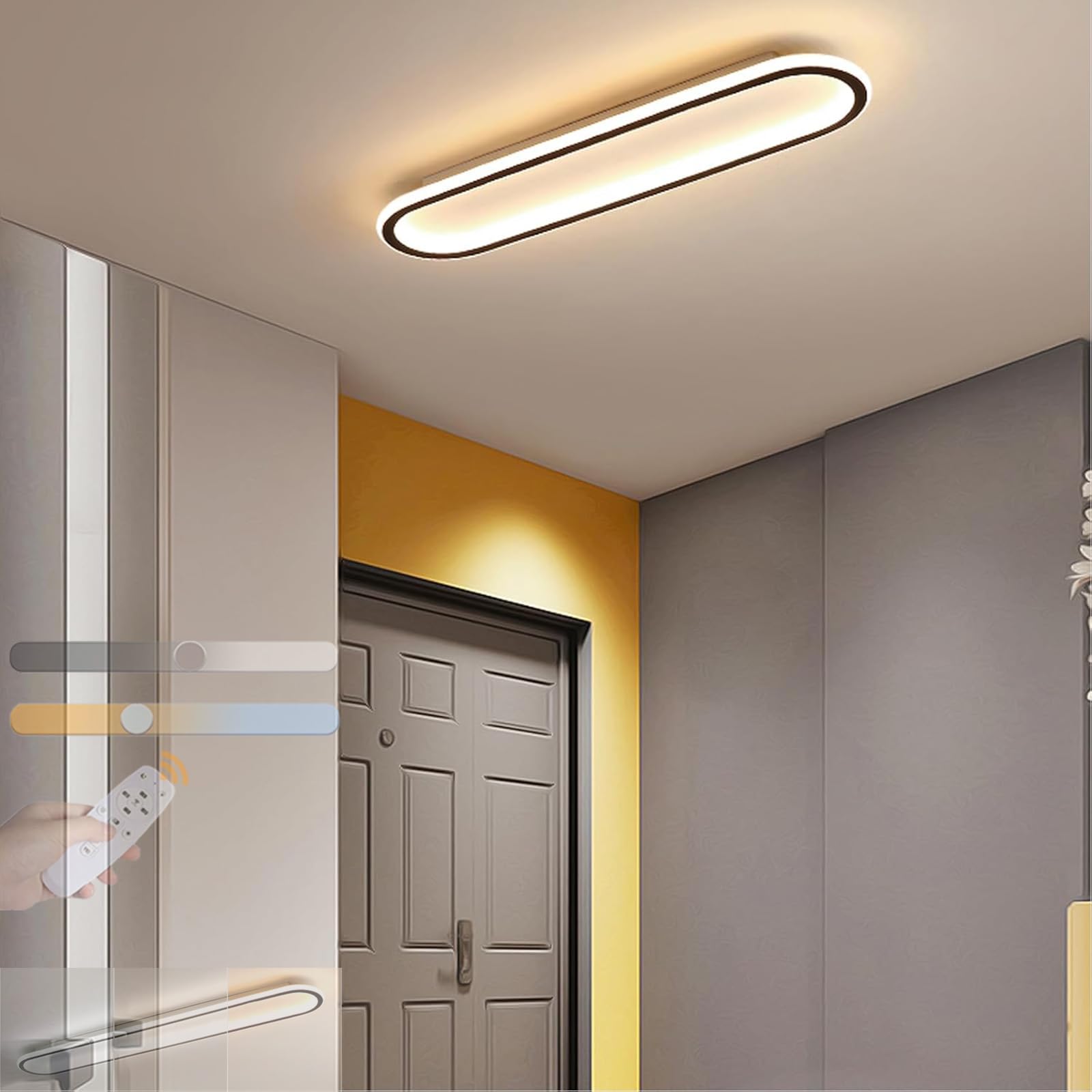 Plafonnier linéaire réglable 8W pour illuminer un salon sombre