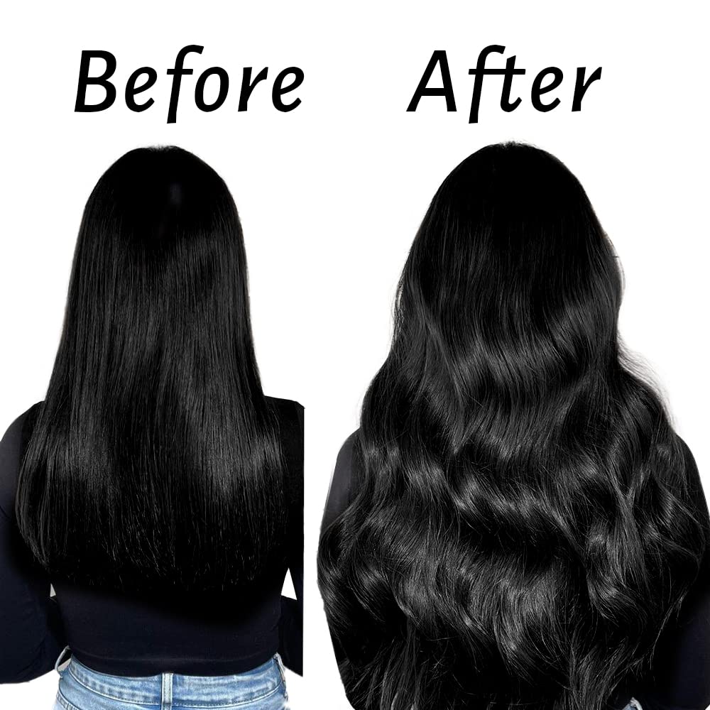 Hotlulana Extension Capelli Veri Biadesivo Nero(#1) Extension Capelli Veri 14Pollici 20pcs 35cm 40g Extension Biadesive Capelli Veri Invisible Skin Weft Remy 100% Tape in Hair Extensions Human Hair.