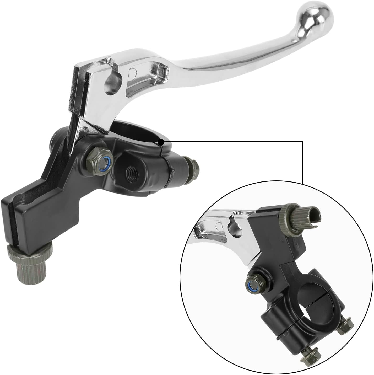 YOXUFA Mini Bike Brake Clutch Handle Lever for Coleman CT100U CC100X Baja DoodleBug DB30 Motovox MBX10 MBX11 Monster Moto 79cc 97cc Mini Bike Powersports Parts 7/8" 22mm Handle 61" Brake Cable