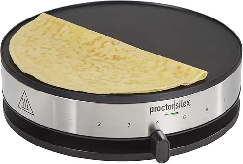 Proctor Silex Electric Crepe Maker with 13” PFAS-Free Nonstick Griddle