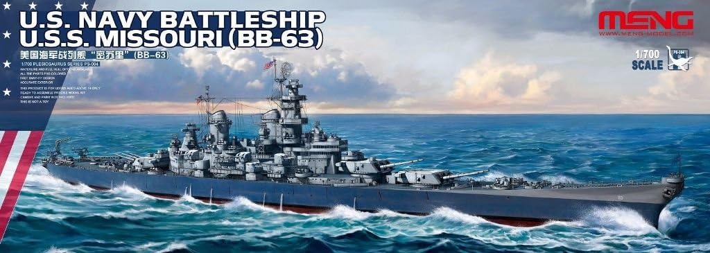 1:700 USS Navy Battleship Missouri BB-63 - Plastic Model Kit #PS004