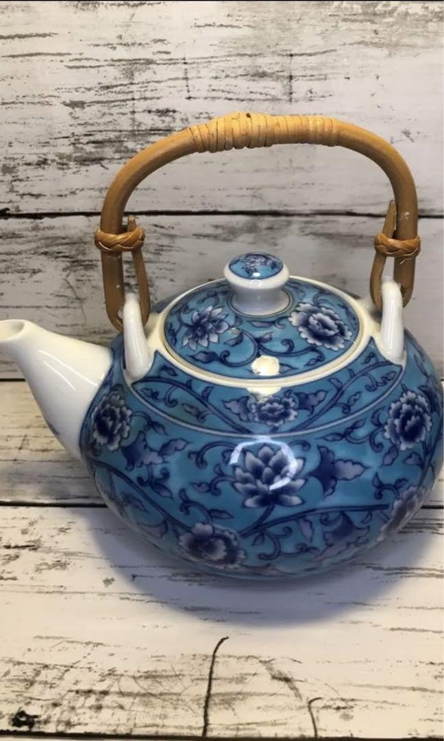 Amazon.co.jp: 美濃焼 前畑陶器 庫山窯 土瓶茶器セット 急須&湯呑 色絵 