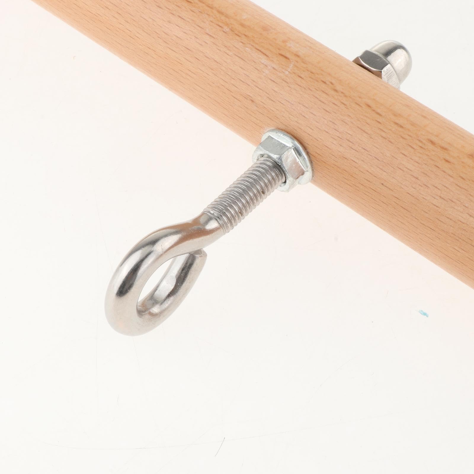 Pilates Roll Down Bar Accessorio Pilates Barra di Resistenza in Legno E Acciaio con Ganci Bastone per Allenamento Multifunzionale Adatto per Casa