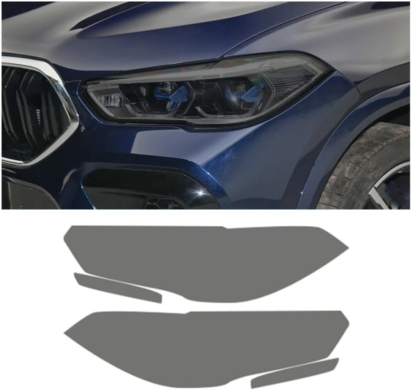 SamLng Car Front Light Film for X6M 2020-2024 Car Headlight Film Headlight Protection Sticker Car Front Headlamp Protection Film car Lights Film Headlight Anti-Scratch Non-Yellowing Protective Film