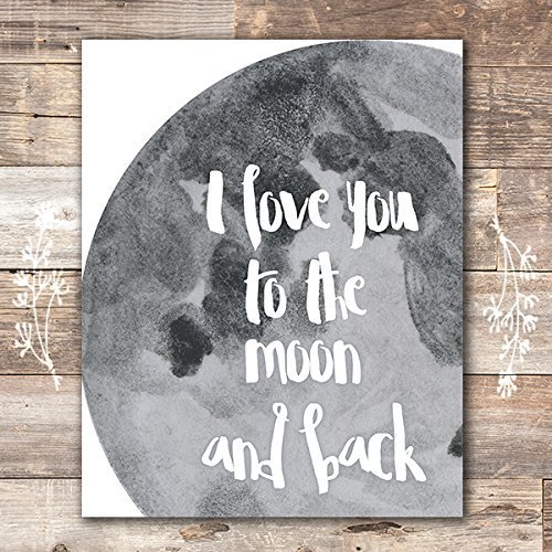 Miniatura 2 de I Love You to the Moon and Back Art Print - Unframed - 8x10