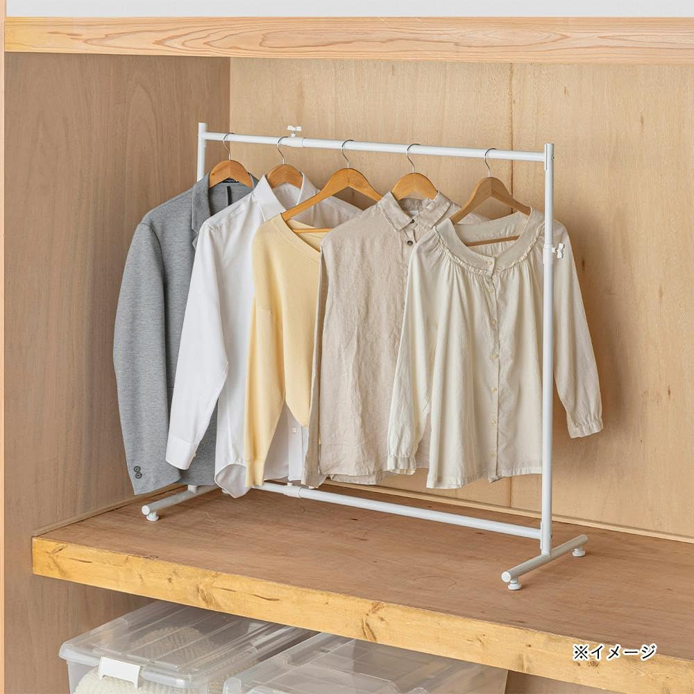 Amazon｜カインズ(CAINZ) 押入れハンガーラック シングル ホワイト N34