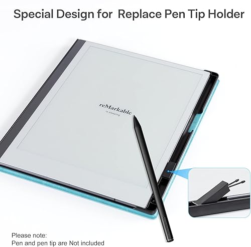 Miniatura 4 de CoBak Funda para tableta de papel Remarkable 2  Funda protectora ligera y rígida con soporte para bolígrafo integrado, para lanzamiento de 10.3