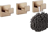 Vista 17 de KOKOSIRI Gancho para toallas de baño, montaje en pared, gancho cuadrado para bata, baño, cocina, garaje, montaje en pared, acero inoxidable SUS 304