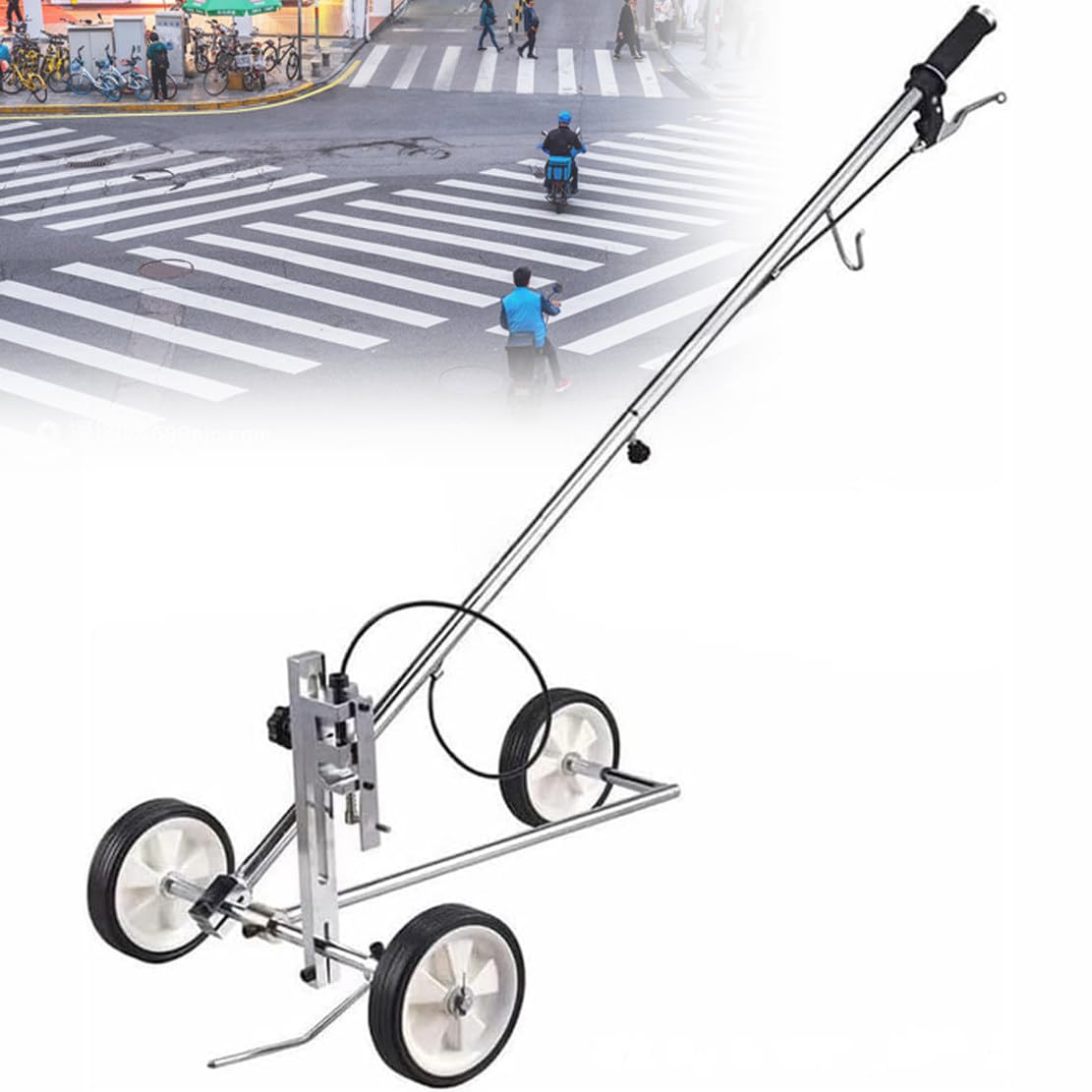 asdchZen Lane Marking Applicator, Road Marking Machine, Hand Push Tape Marking Machine For Schools, Sports Surfaces, Factory Marking Works With Road Or Grass Marking Paint