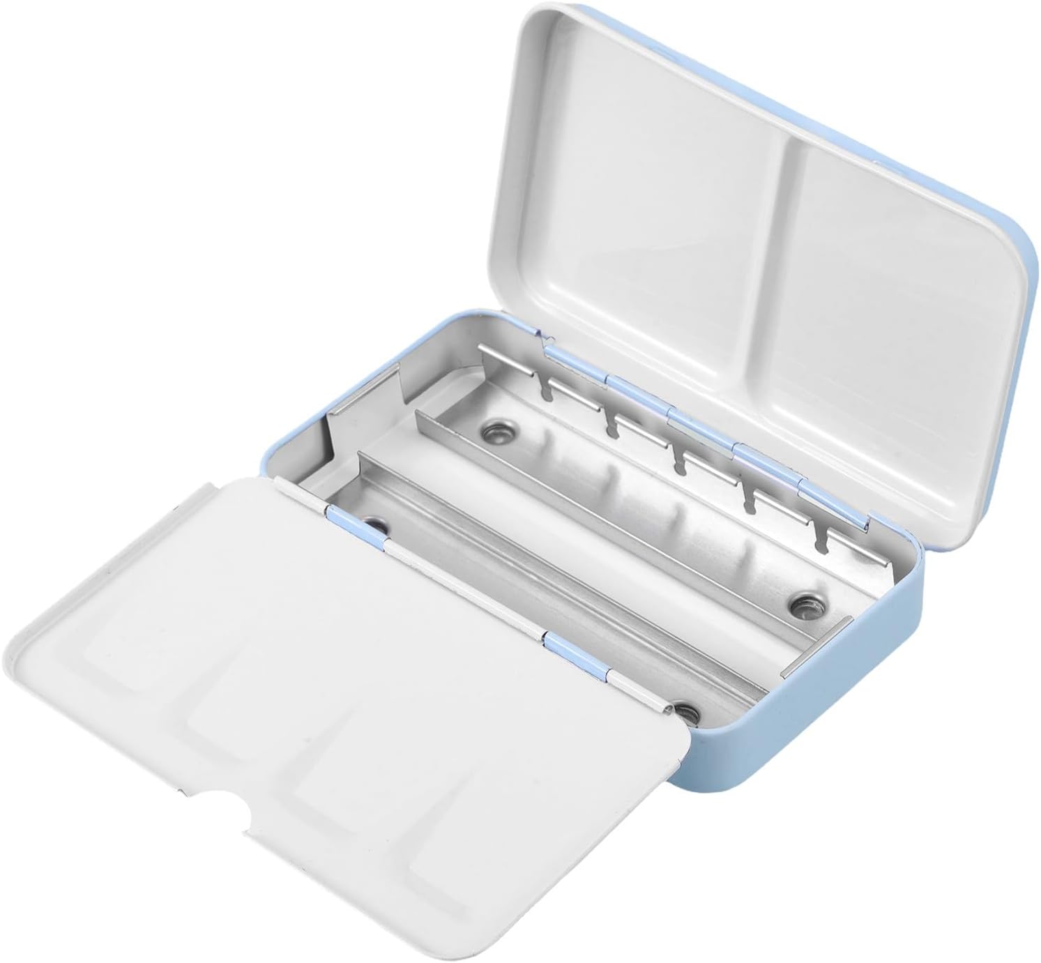 KAJNBN Small Watercolor Paint Box for Artists and Students, Sturdy Iron Empty Tin with Versatile Design and Waterproof Solid Pigment Storage, Portable Watercolor Palette Case for Travel
