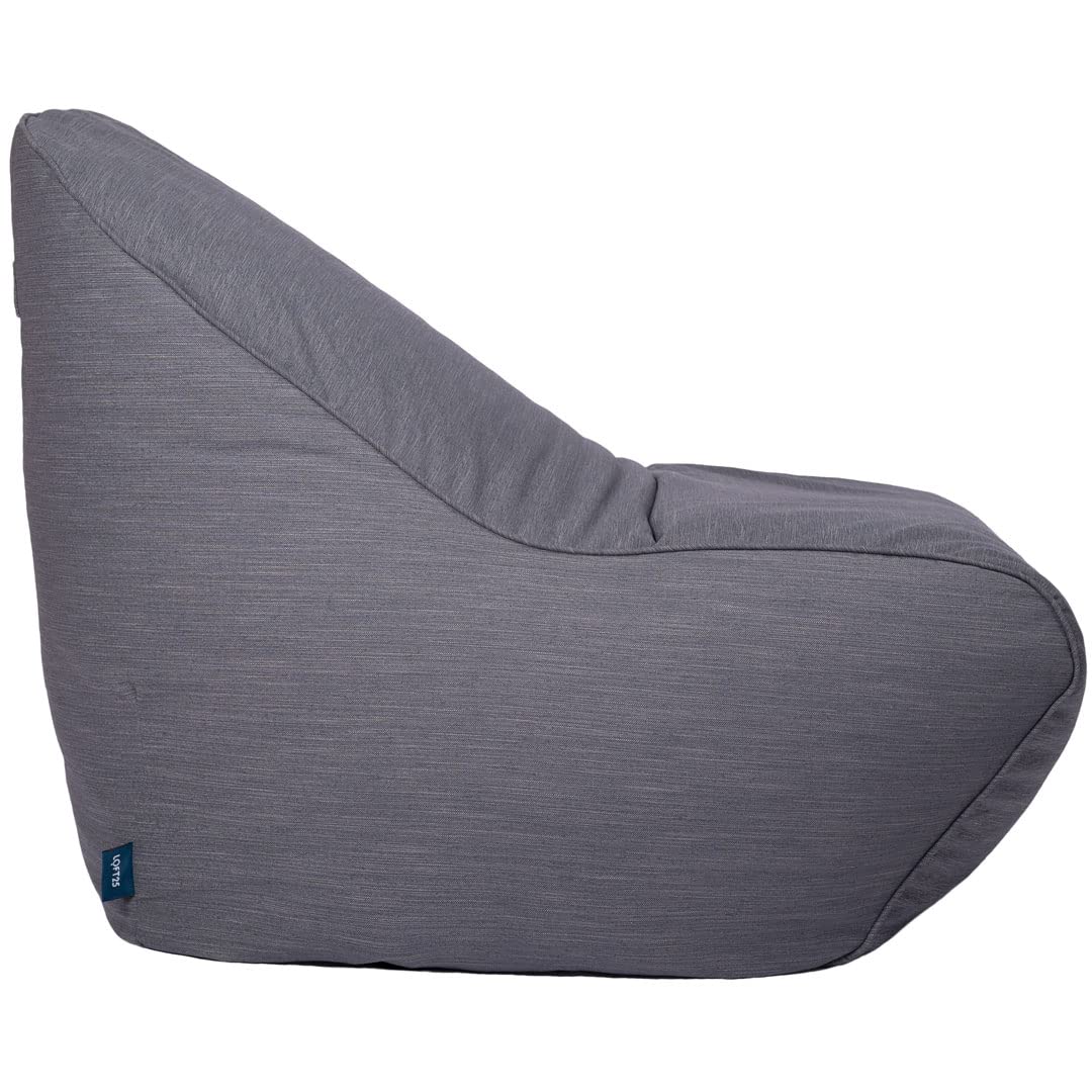 Loft 25 – Pouf en sac de haricots pour salon | Poufs en sac de haricots pour adultes | Canapé-lit en sac de haricots doux et confortable | Support dorsal ergonomique léger | Durable et confortable
