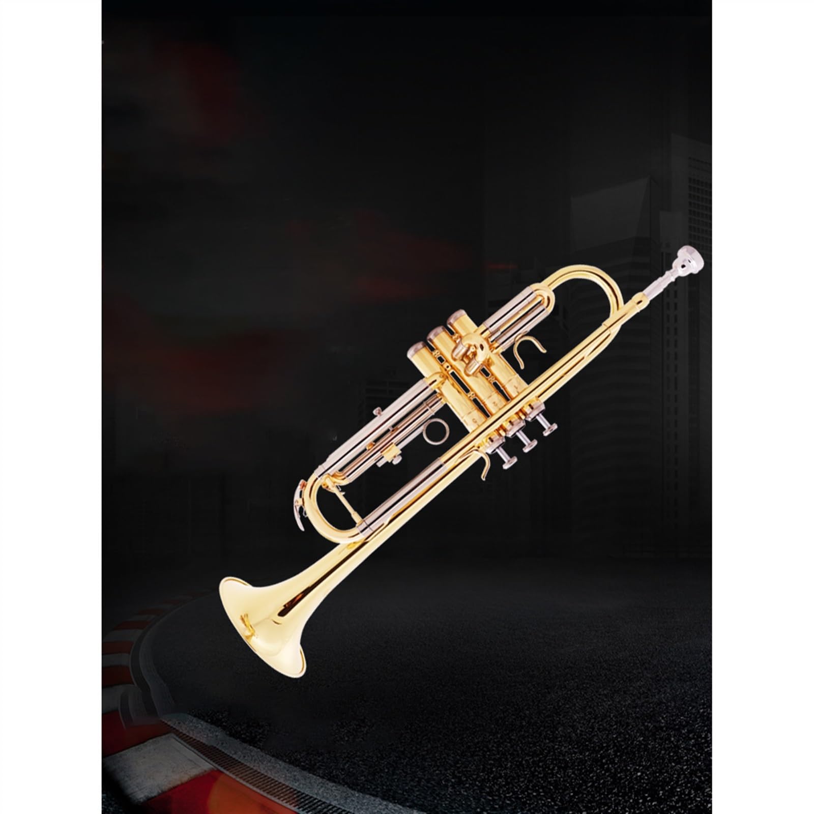tromba dello strumento musicale Tromba Bicolore Per Strumenti A Fiato Per Principianti In Ottone Dorato