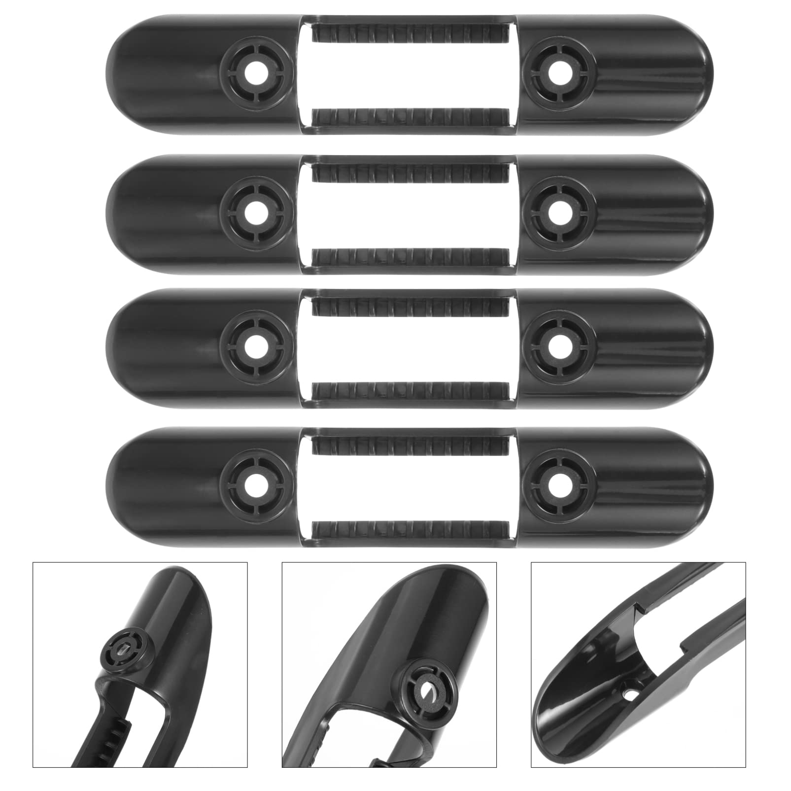 Yardwe Paddelschnalle Kajak Paddelhalter Clip Stange Kajak-attikastopfen Haken Kajak Stecker Bausatz Handhaben Driftsocke Für Fischerboot Kajakzubehör Paddel-Clip Black Plastik
