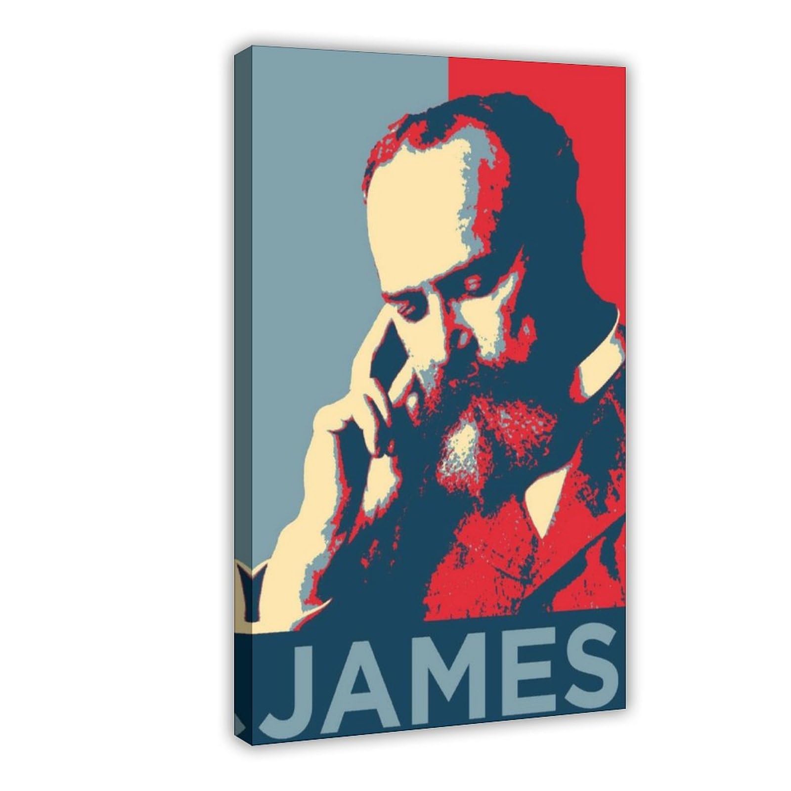 ITADGF William James Hope American Philosopher Canvas Poster Bedroom Decor Landscape Decor Gift 08x12inch(20x30cm)