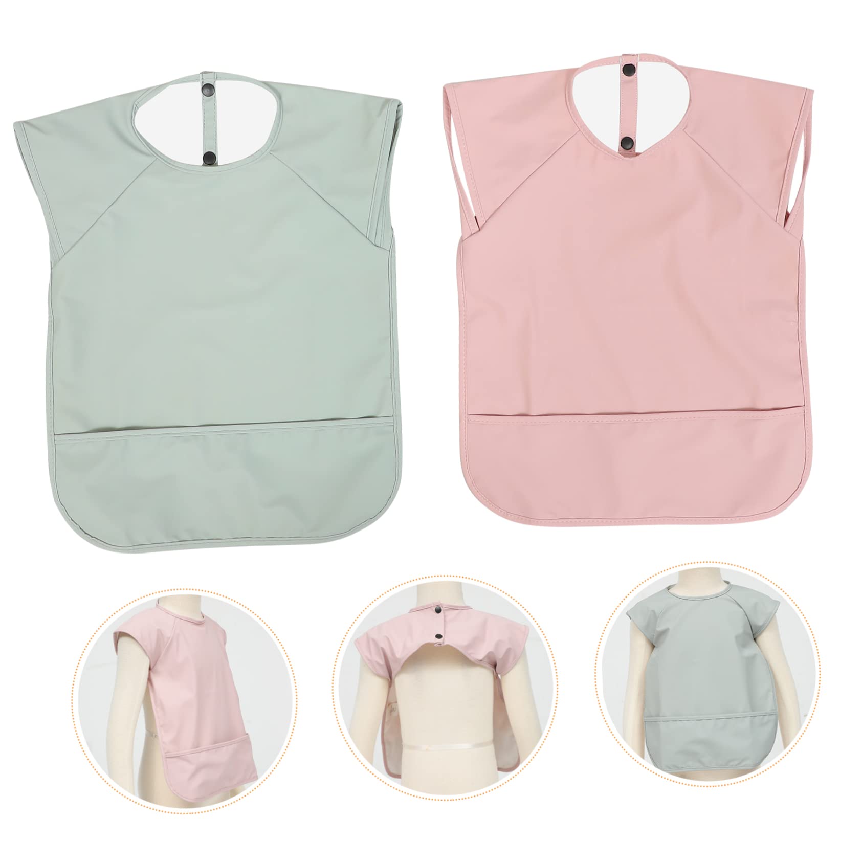 bebe comiendo babero baberos para bebe protectores de ropa de adulto babero babero baberos impermeables baberos bebe babero impermeable babero de alimentación del bebé PU