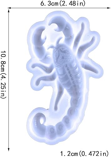 Miniatura 7 de Moldes de resina de silicona, moldes de resina epoxi, llavero de joyería de escorpión, moldes de silicona para resina epoxi, kits de resina para