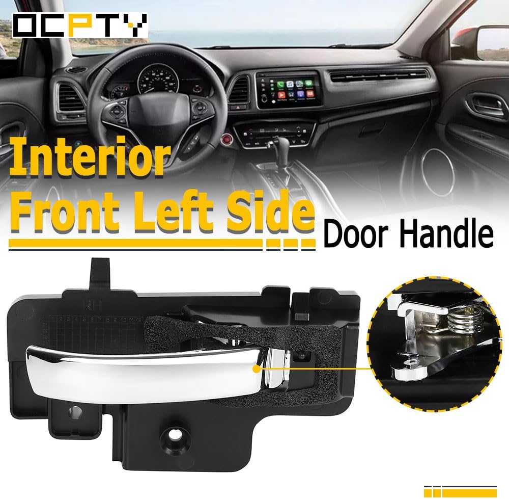 OCPTY Door Handle Interior Front Driver Left Side Replacement fit for Jeep Compass 2007-2010 for Dodge Caliber 2007-2012 Inside Door Handle Chrome