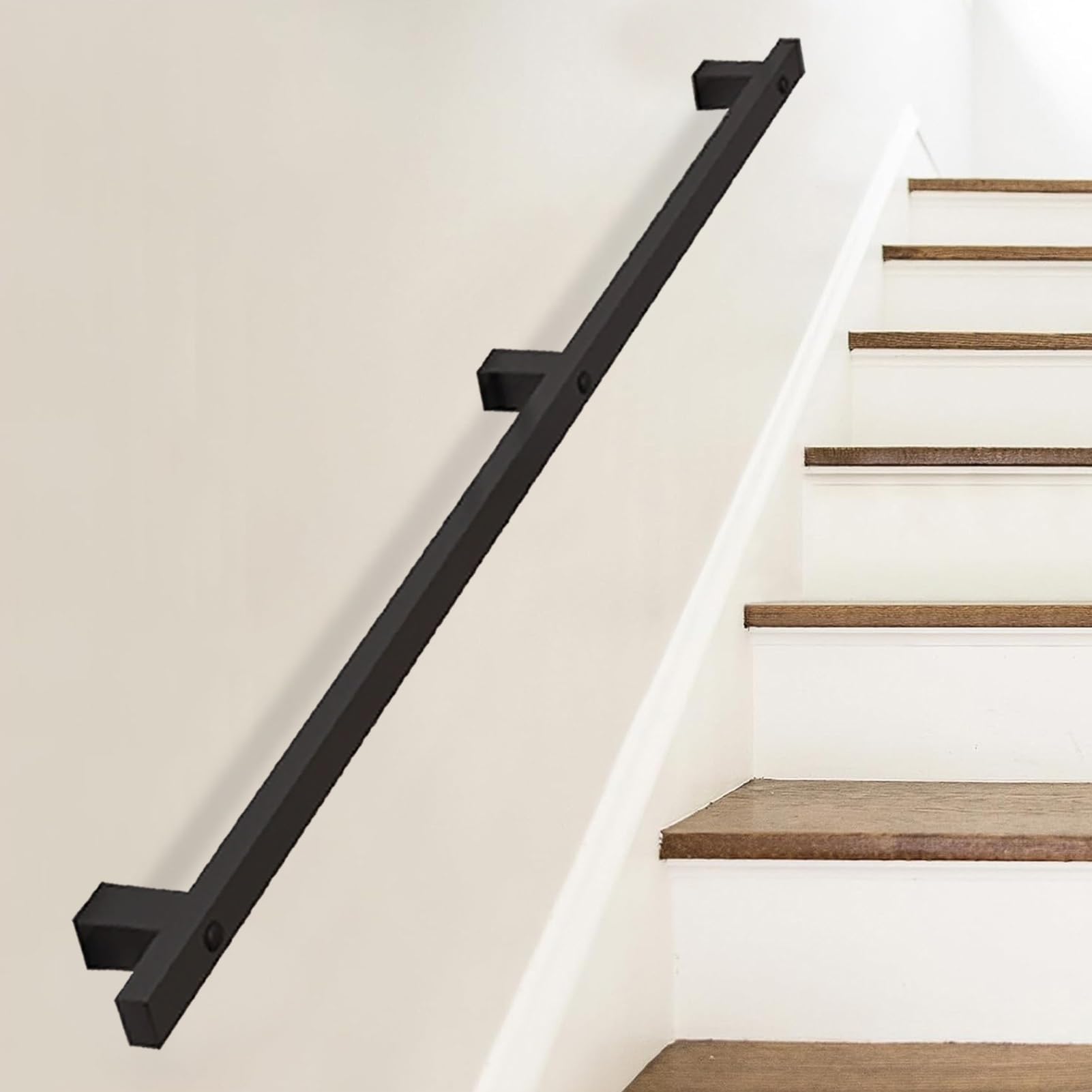 Rampe d'escalier kit barre d'appui fer forgé noir support mural terrasse loft