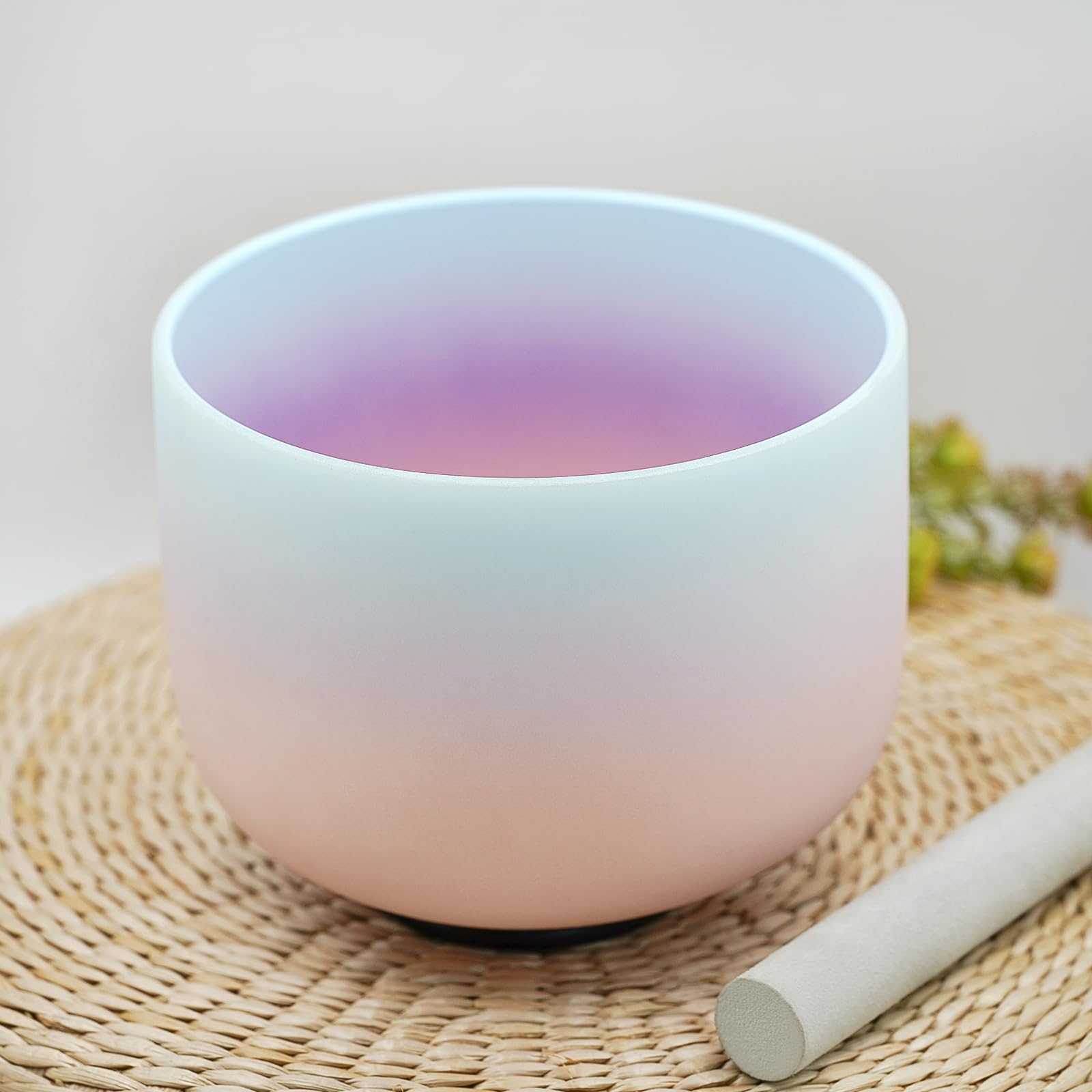 Hye-eun 8zoll Kristall Klangschale 432hz F Tone Meditation Singing Bowl