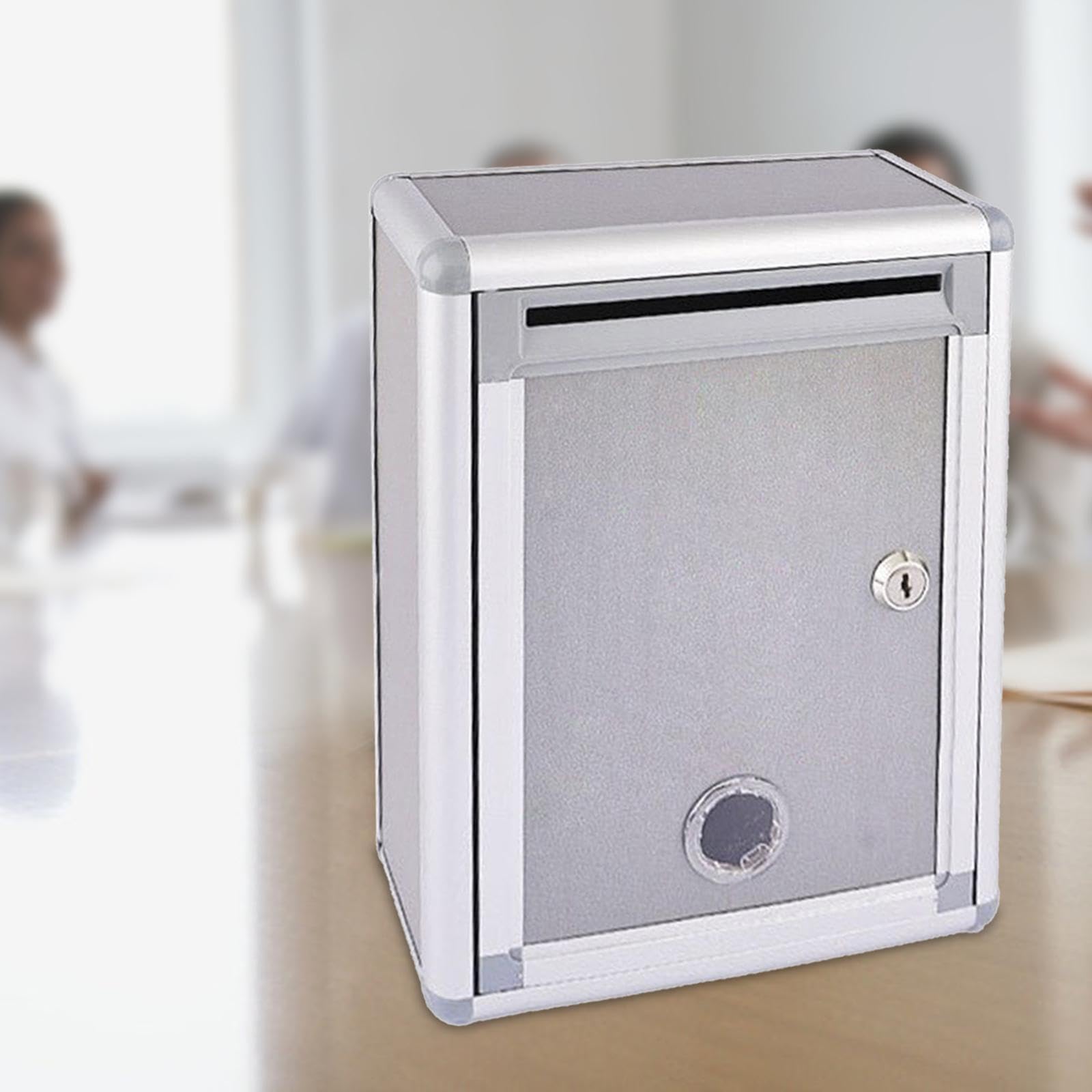 Caja de sugerencias con organizador de cerradura, buzón de quejas, buzón para centro de atención al cliente, Ranura frontal