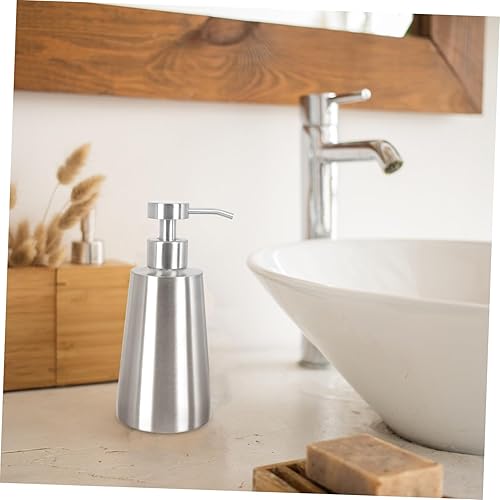 Miniatura 8 de FOMIYES Botella de espuma de metal para lavar platos, botella de espuma de jabón líquido, botella de bomba de jabón líquido, botella dispensador de