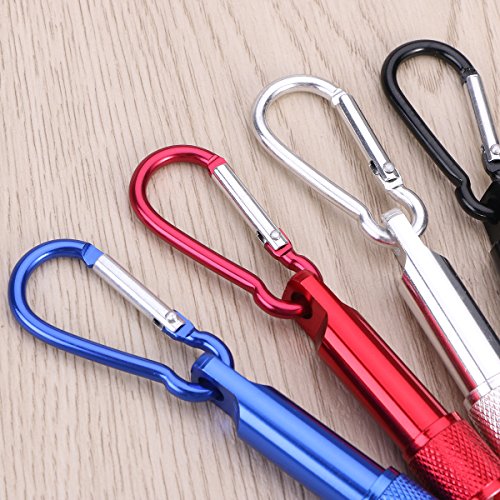 Mini lanterna LED WINOMO 4 peças de chaveiro mosquetão lanterna para caminhadas e escalada