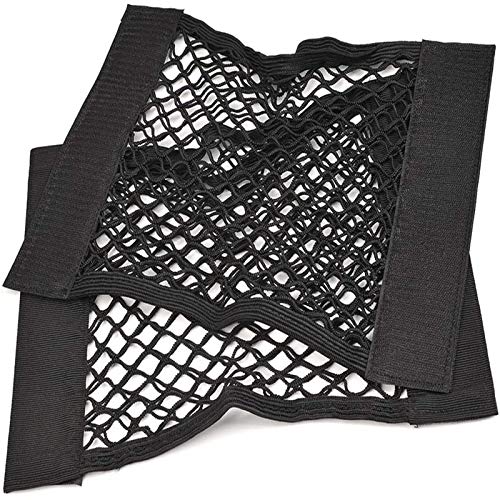 Etern 2 STKS Auto Opslag Organizer Net, Auto Terug Kofferbak Seat Mesh Net, Zwart Flexibele Multifunctionele Opbergnet, Voor Opslag Voedsel Fles Boodschappen