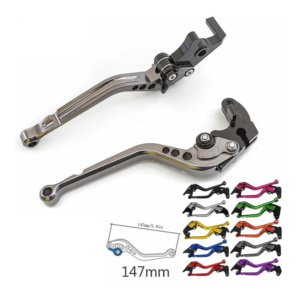 AJOHBM Accessori Moto per Suzuki GSXR750 GSXR600 1996-2003 GSXR GSX-R 600 750 K1 K2 K3 Moto CNC Leva Freno Frizione Regolabile GSXR1000 2001-2004(177mm Green