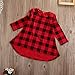 Lovely Baby Kids Girl Dress Plaids Checked Party Princess Formal Dresses Tutu (1-2Years) Red
