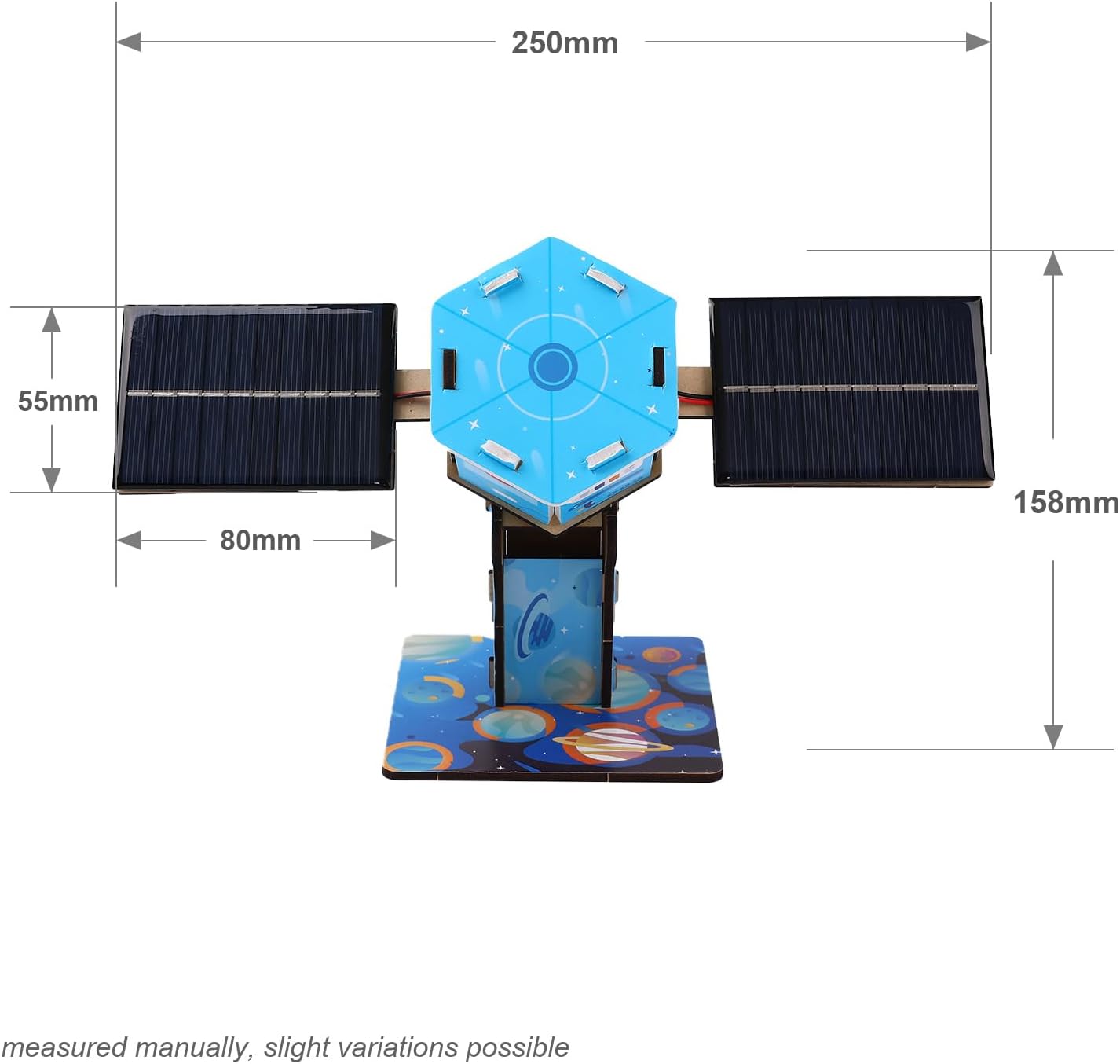 Playnovate Solar Satellite STEM Kit | DIY Space Toy for Kids | Build a Working Model with Motor | Includes QR Astronomy Tutorials | Birthday Gifts for Boys & Girls Age 8,9,10,11,12,13,14 Years