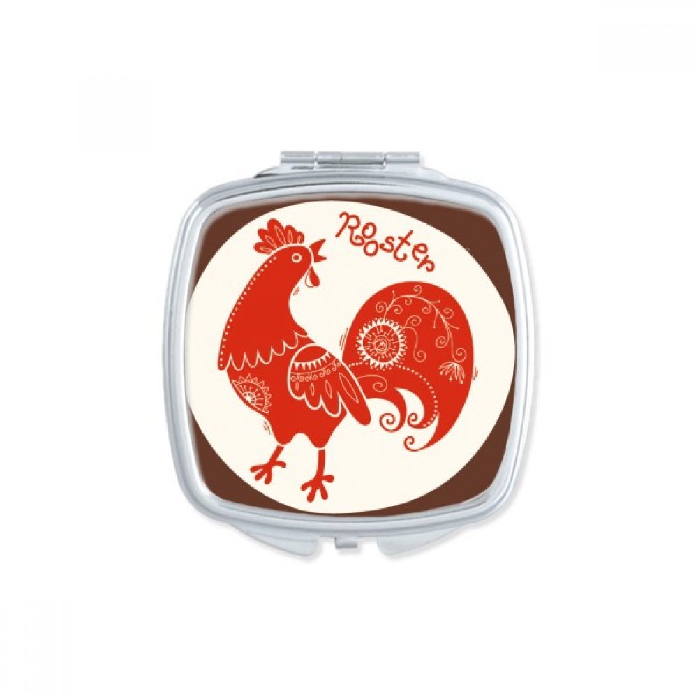 Miroir maquillage compact coq, l'accessoire mignon de votre sac