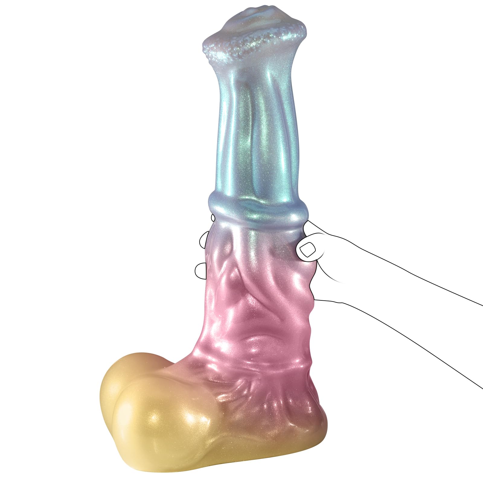 14.8 Inch Huge Thick Horse Dildo, 3.7'' Diameter Big Animal Dildos
