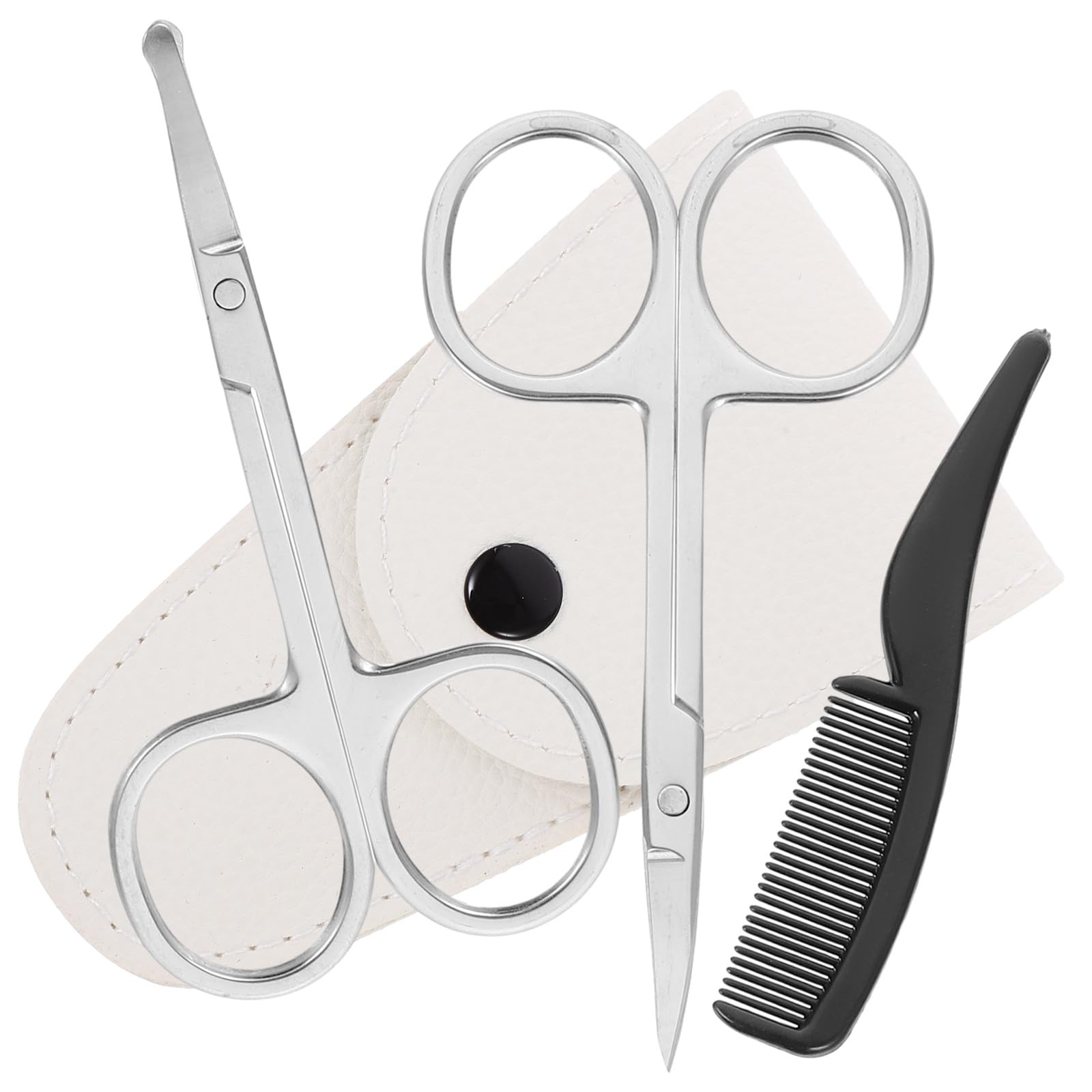 Precisión y Resistencia al Óxido para Bigote y de Acero Inoxidable Juego de 4 Tijeras para Adecuado para Barberías y Uso Doméstico