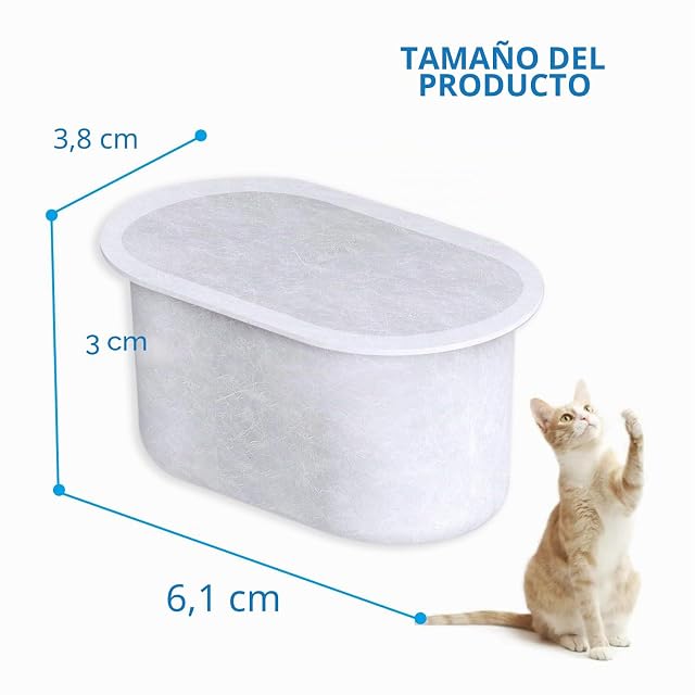 Foto 3 de 6 de SAMANIJA Paquete de 10 filtros de agua de repuesto para gatos