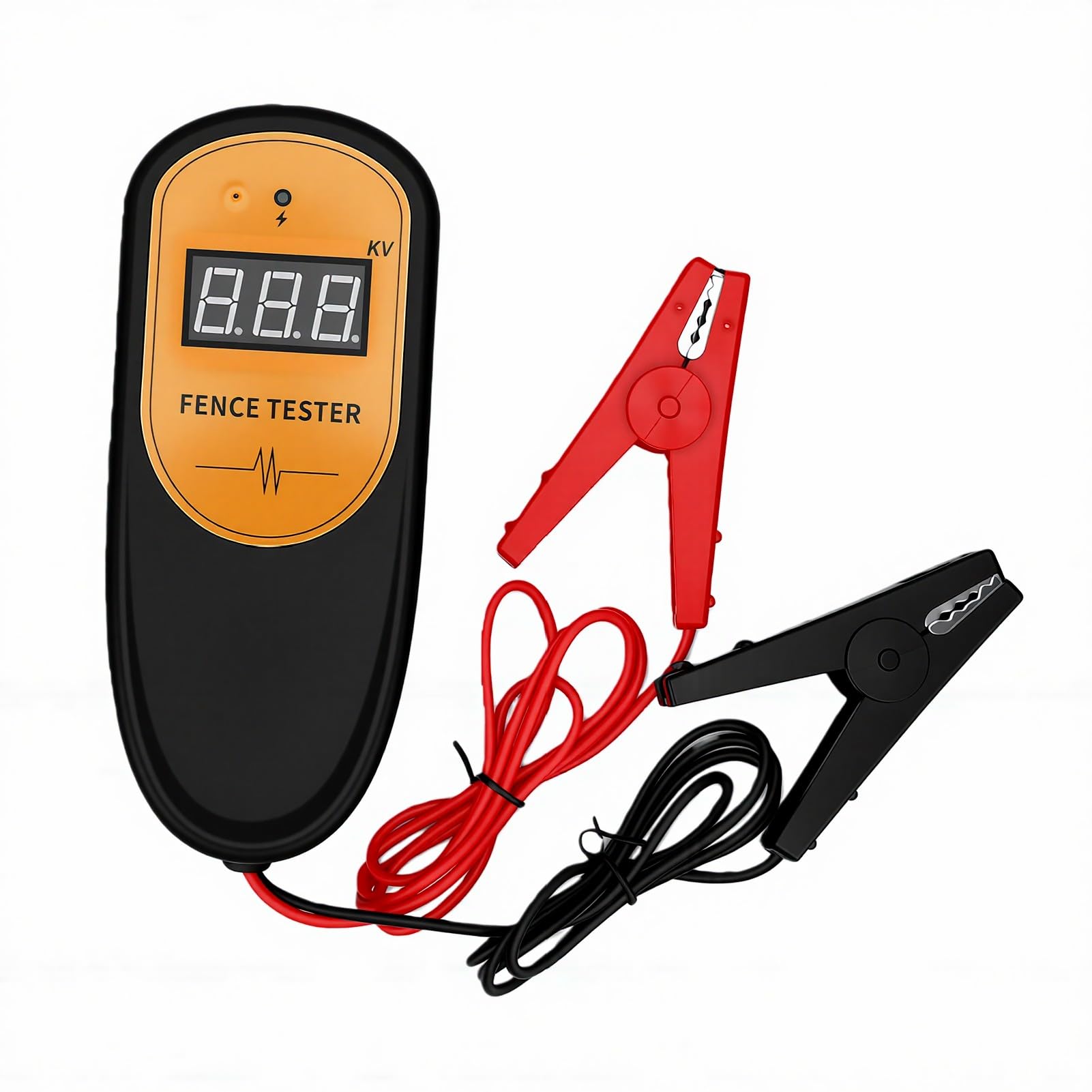 Generic Tester per Recinzione Elettrica Ad Alta Tensione Portatile con Protezione del Circuito e Clip Ergonomiche per Recinzioni Equestri 500 V-13 KV