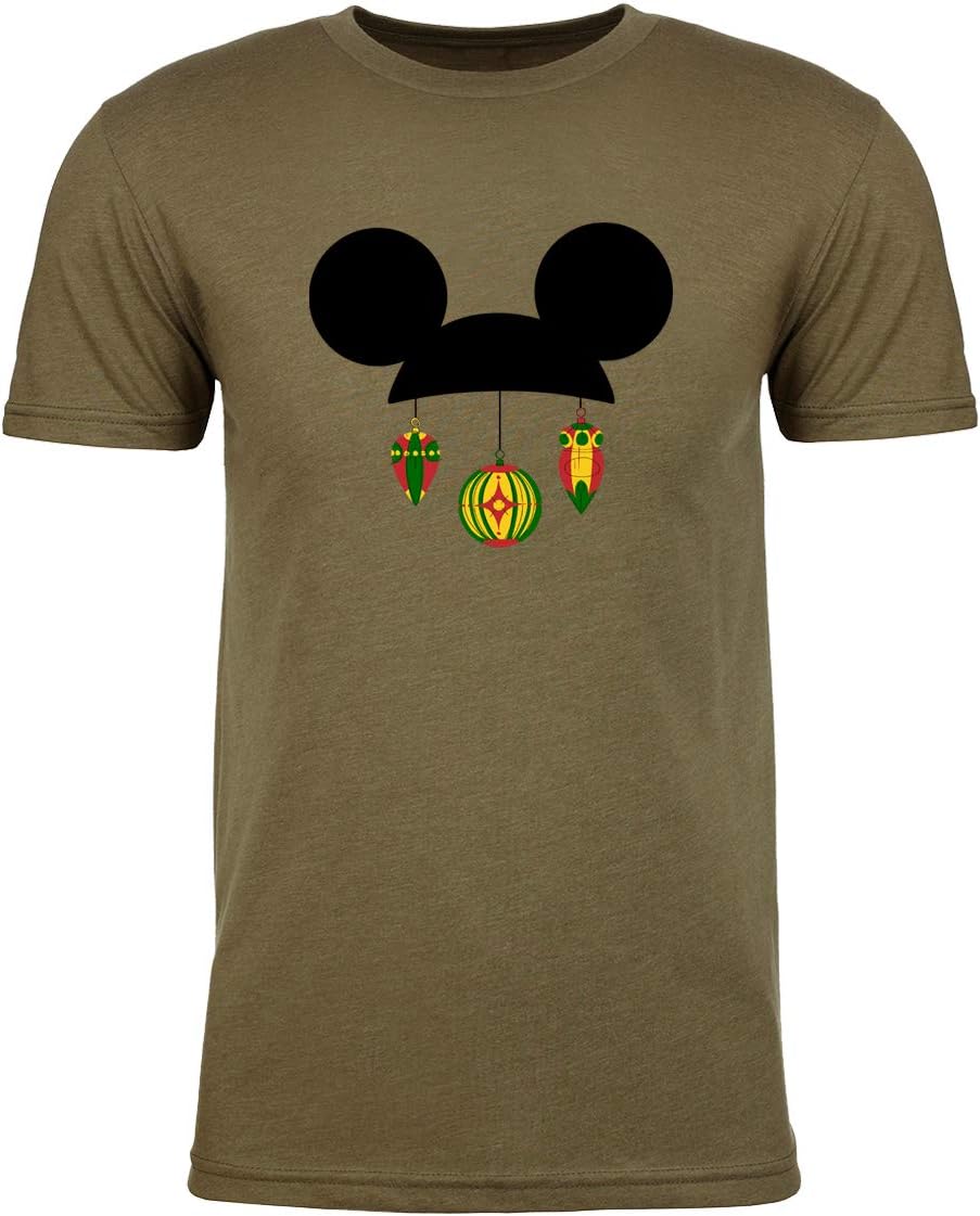 Mouse Head Ornaments Man's Shirts, Ornaments Man's Christmas Shirts!