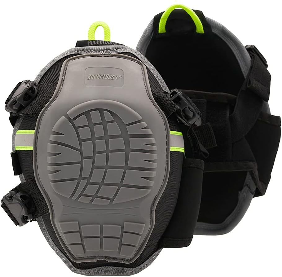 Bucket Boss - Molded GelDome Nonmar Knee Pads, KneeKeeper HV Kneepads (GX2), Grey