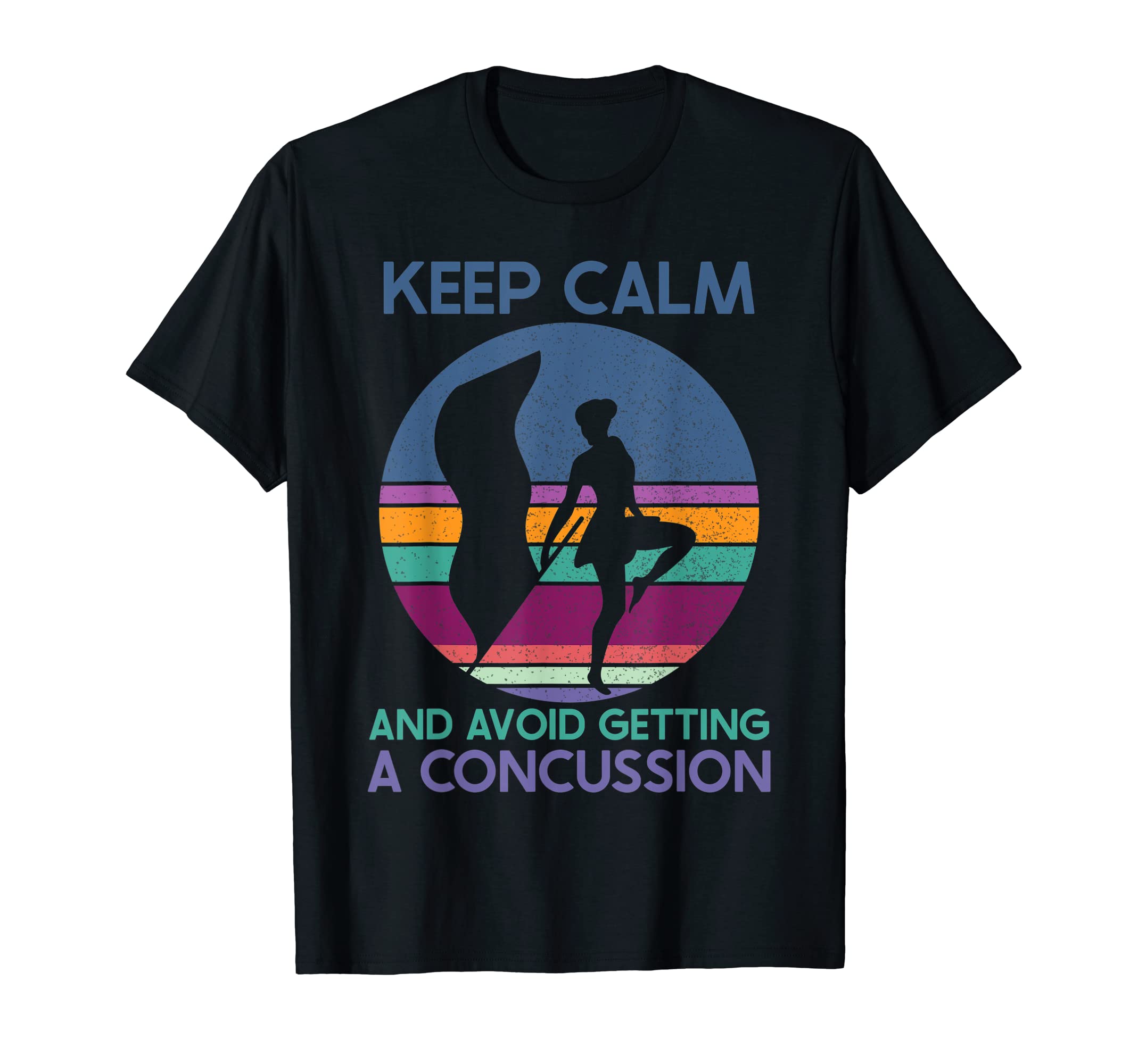 funny Colorguard Avoid Getting A Concussion teeKeep Calm And Avoid Getting A Concussion Retro Color guard T-ShirtOEKO-TEX STANDARD 100