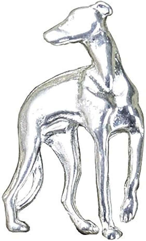 Fine Pewter Whippet Brooch - Handcast By William Sturt, Collectible Jewelry Gift - View #2