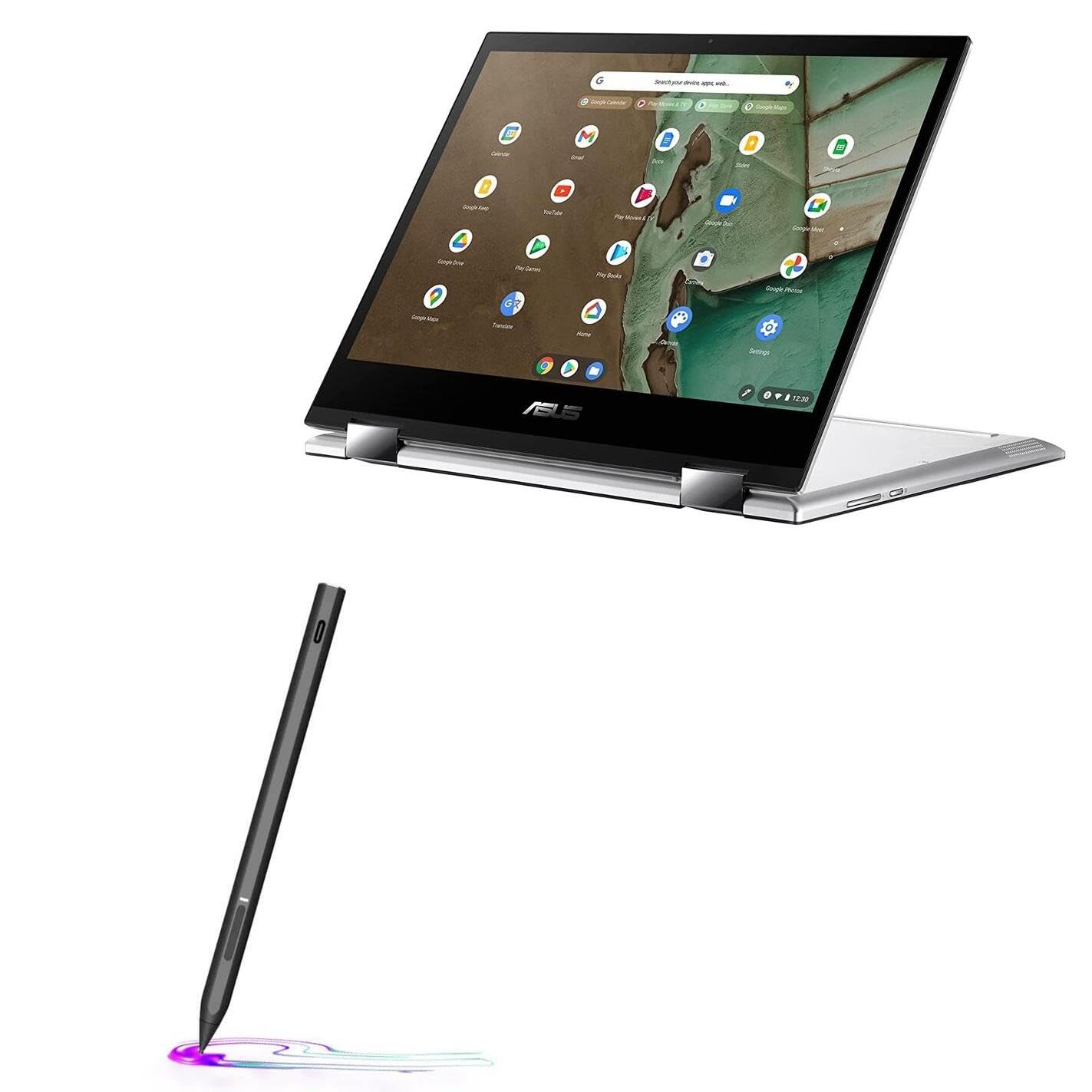 BoxWave Stylus Pen Compatible with ASUS Chromebook Flip CM3 (CM3200) - DynaScript USI Active Stylus, Electronic USI Stylus with Ultra Fine Tip - Jet Black