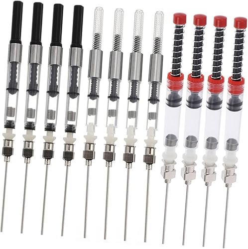Pluma estilográfica, convertidor de resorte, 12 piezas, con absorción de tinta, kit de pluma estilográfica, relleno de resorte para bolígrafo,