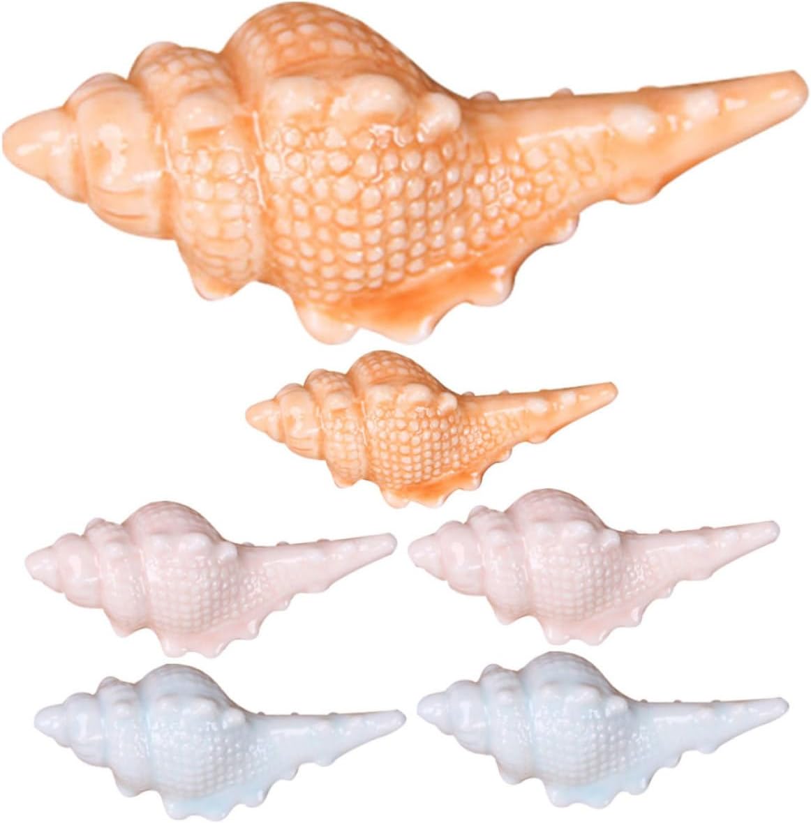 6pcs Ceramic Conch Chopstick Rest Holder for Dining Table Decoration