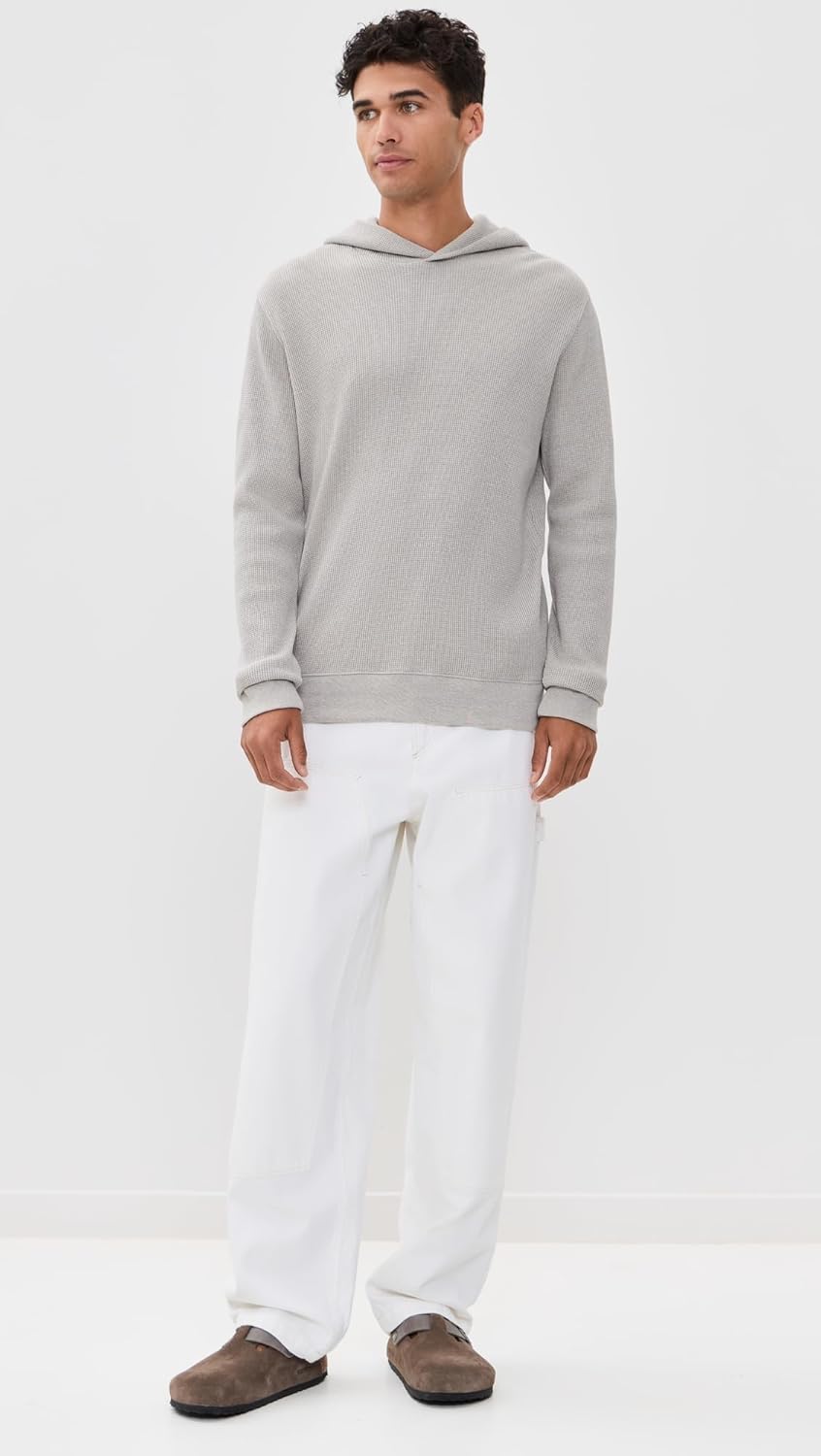 Vince Men's Mouline Thermal Pullover Hoodie